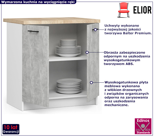Dolna szafka kuchenna Poli 7X beton