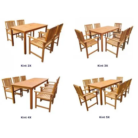 Szczegółowe zdjęcie nr 10 produktu Zestaw drewnianych mebli ogrodowych - Elys 4X