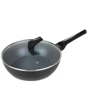 Patelnia z powłoką marmurkową i szklaną pokrywą 28cm - Olonix 17X w sklepie Edinos.pl