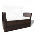 Sofa z zestawu brązowych mebli ogrodowych Utenas