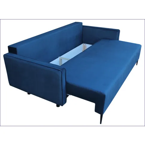 niebieska sofa z pojemnikiem Eugene