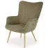 Zdjęcie produktu Oliwkowy fotel uszak w stylu skandi  - Koneris.