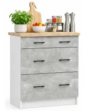 Stojąca szafka do kuchni w kolorze betonu - Poli 8X w sklepie Edinos.pl