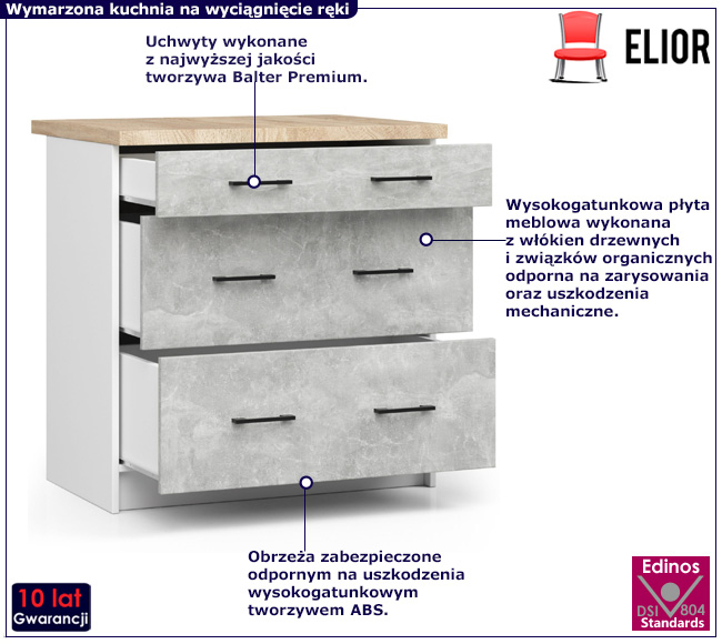 Dolna szafka kuchenna Cortez 9X beton