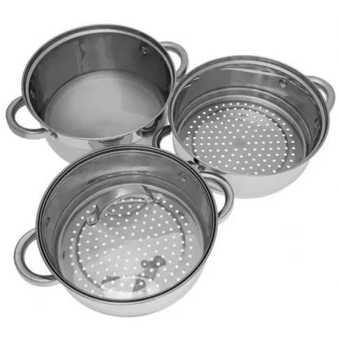 Stalowe garnki na parę 22cm Rowtex 12X