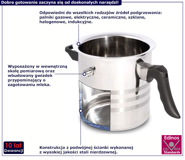 Garnek do gotowania mleka Baller 4X
