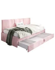 Różowa sofa młodzieżowa z oparciem Sorento 6X - 4 rozmiary w sklepie Edinos.pl