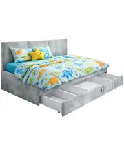 Popielata sofa z szufladą na pościel Huzox 6X - 4 rozmiary w sklepie Edinos.pl