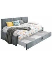 Szary tapczan z wysokim oparciem Huzox 6X - 4 rozmiary w sklepie Edinos.pl