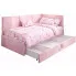 Różowy tapczan dziecięcy z szufladą Huzox 7X - 4 rozmiary