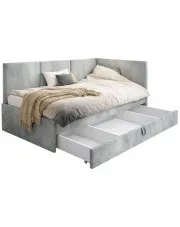 Popielate łóżko dziecięce z pojemnikiem Huzox 7X - 4 rozmiary w sklepie Edinos.pl