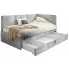 Popielate łóżko dziecięce z pojemnikiem Huzox 7X - 4 rozmiary