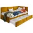 Musztardowy tapczan z szufladą na pościel Huzox 7X - 4 rozmiary