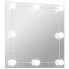 Kwadratowe ścienne lustro z oświetleniem LED 60x60 cm - Ollos 6X