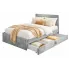 Popielate łóżko młodzieżowe Huzox 8X - 4 rozmiary