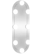 Nowoczesne owalne lustro wiszące LED 15x40 cm - Pellis 3X w sklepie Edinos.pl