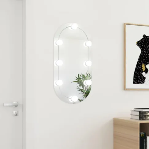 srebrne stylowe lustro wiszace Pellis 10X