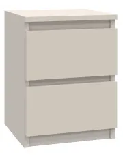 Minimalistyczny stolik nocny z szufladami kaszmir - Siena 2X w sklepie Edinos.pl