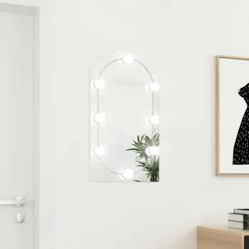 stylowe lustro LED z zarówkami Aurora 3X