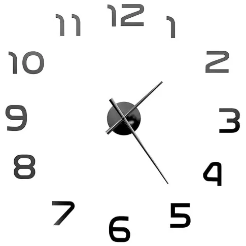 Zegar na ścianę czarny Roraz 3X