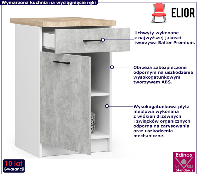 Dolna szafka kuchenna Cortez 9X beton