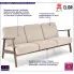 tapicerowana sofa retro Conti 5X