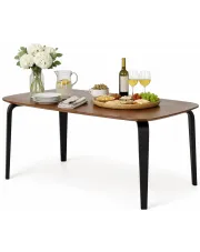 Prostokątny fornirowany stół w stylu retro - Berx 3X w sklepie Edinos.pl