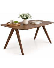 Orzechowy prostokątny stół w stylu retro - Duss 3X w sklepie Edinos.pl