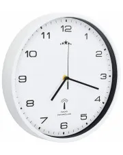 Biały okrągły zegar wiszący 31 cm - Fenol 3X w sklepie Edinos.pl