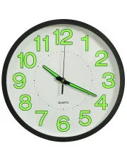 Czarny fluorescencyjny zegar ścienny 30 cm - Flux 5X w sklepie Edinos.pl