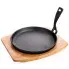 Żeliwna patelnia z odpinaną rączką i drewnianą deską 22cm - Fiteri 10X