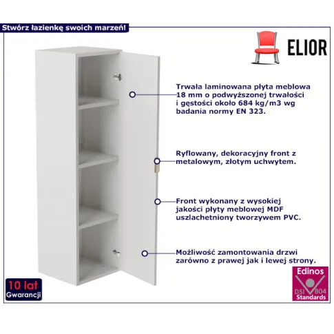 Biała szafka wisząca do łazienki Oxel 9X