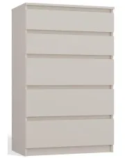 Minimalistyczna komoda z 5 szufladami kaszmir - Dalia w sklepie Edinos.pl