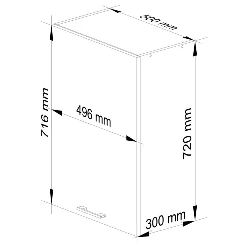 Wymiary szafki kuchennej Cortez 14X