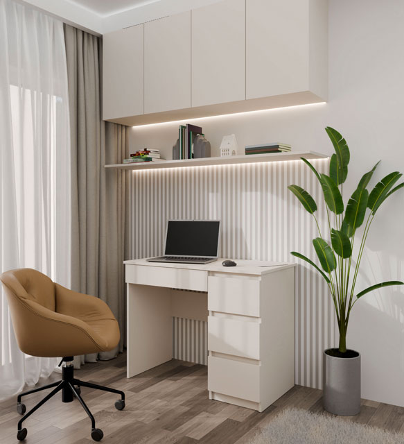 Młodzieżowe biurko komputerowe Agoni 4X kaszmir