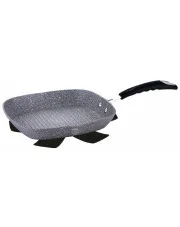 Szara patelnia grillowa z silikonowym uchwytem - Oktiss 11X w sklepie Edinos.pl