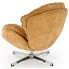 fotel musztardowy z funkcją obracania siedziska Besari