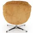musztardowy fotel z obrotowym siedziskiem Besari