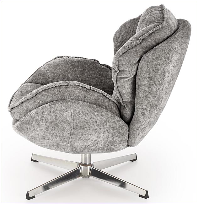 popielaty fotel z obracanym siedziskiem Laosa