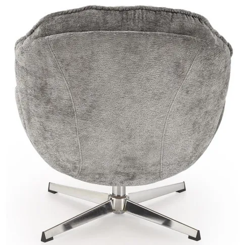 popielaty fotel na chromowanej podstawie Besari