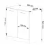 Wymiary szafki kuchennej Cortez 15X