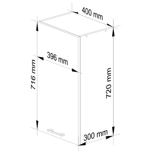 Wymiary szafki kuchennej Cortez 16X
