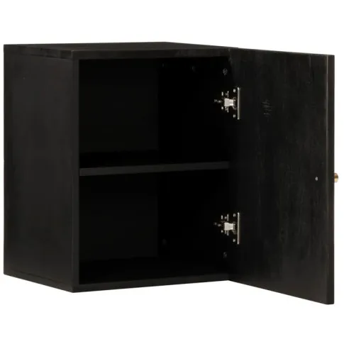 Czarna szafka z półkami Movissa 4X