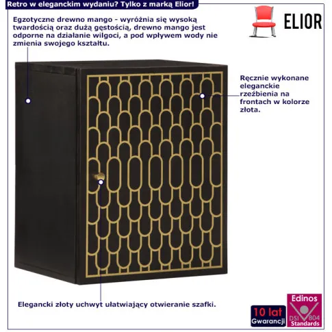 Drewniana szafka wisząca retro Movissa 4X