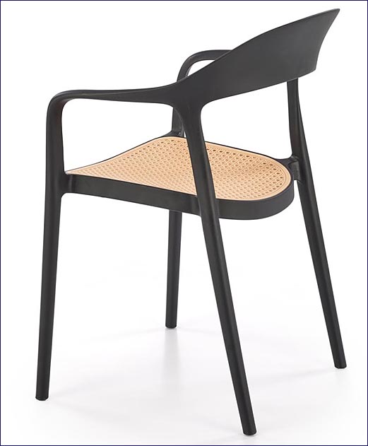 czarne sztaplowane krzesło Avril