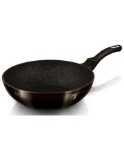 Aluminiowy czarny wok na indukcję 27cm - Ibrok 10X w sklepie Edinos.pl