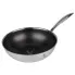 Srebrny aluminiowy wok Poveks 3X