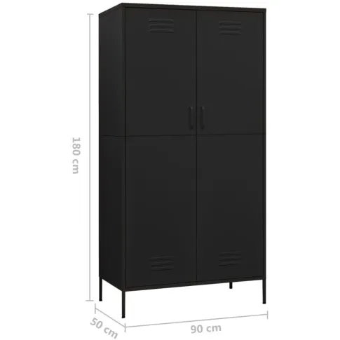 Szczegółowe zdjęcie nr 5 produktu Czarna metalowa szafa do garażu - Dova 7X