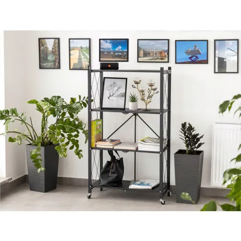 Szczegółowe zdjęcie nr 5 produktu Czarny mobilny regał do garażu - Piano 4X