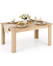 Prostokątny stół rozkładany dąb artisan - Emio w sklepie Edinos.pl